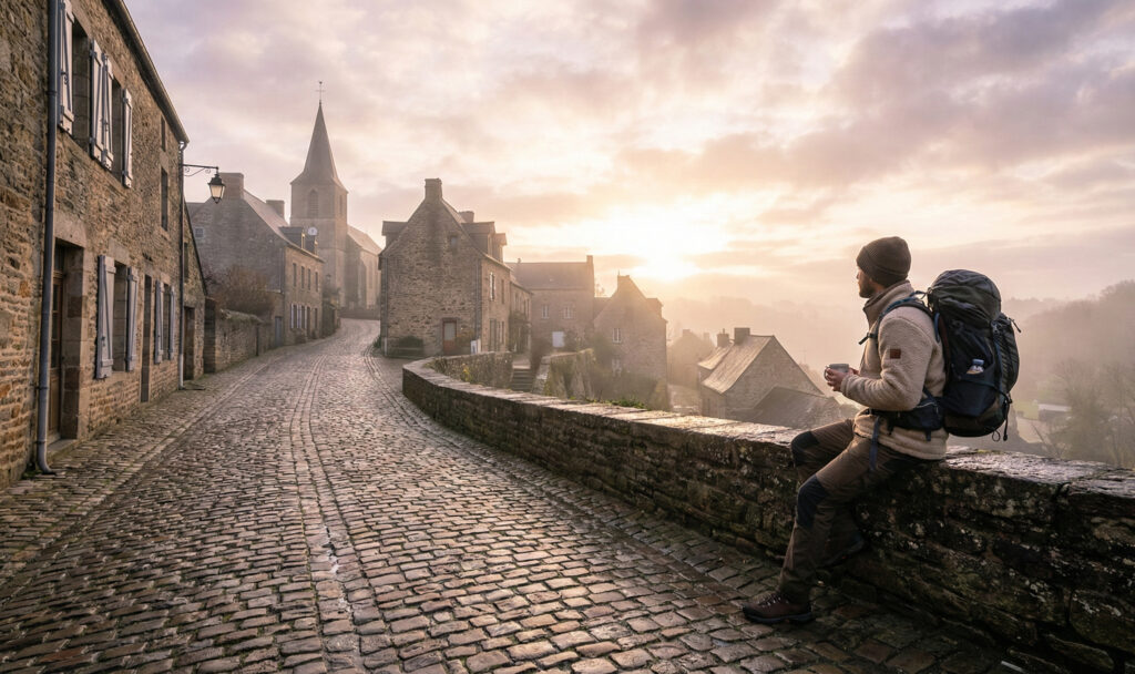 Resenär som planerar resa med kalender och budgetanteckningar