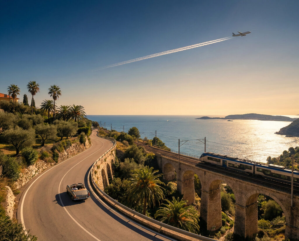 Flygplan som representerar flygavgifter och biljettvillkor