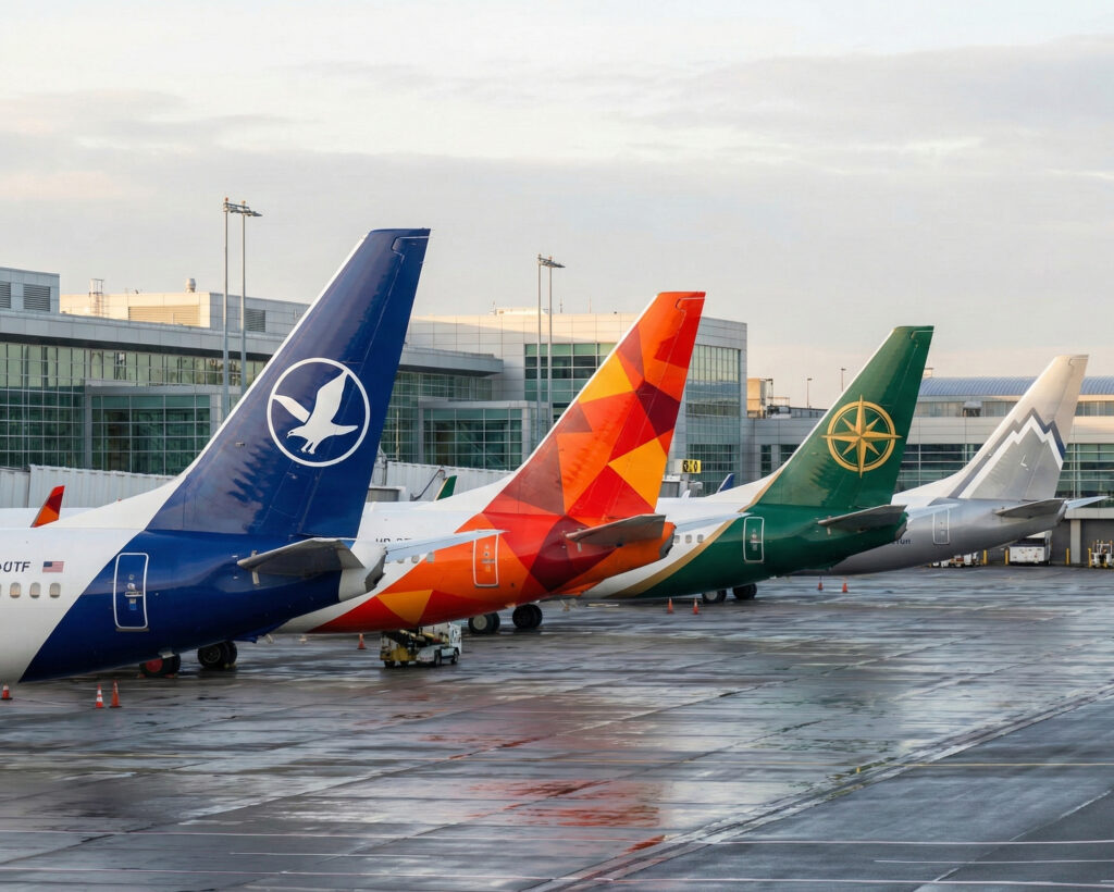 Jämförelse mellan olika flygbolag och biljettalternativ